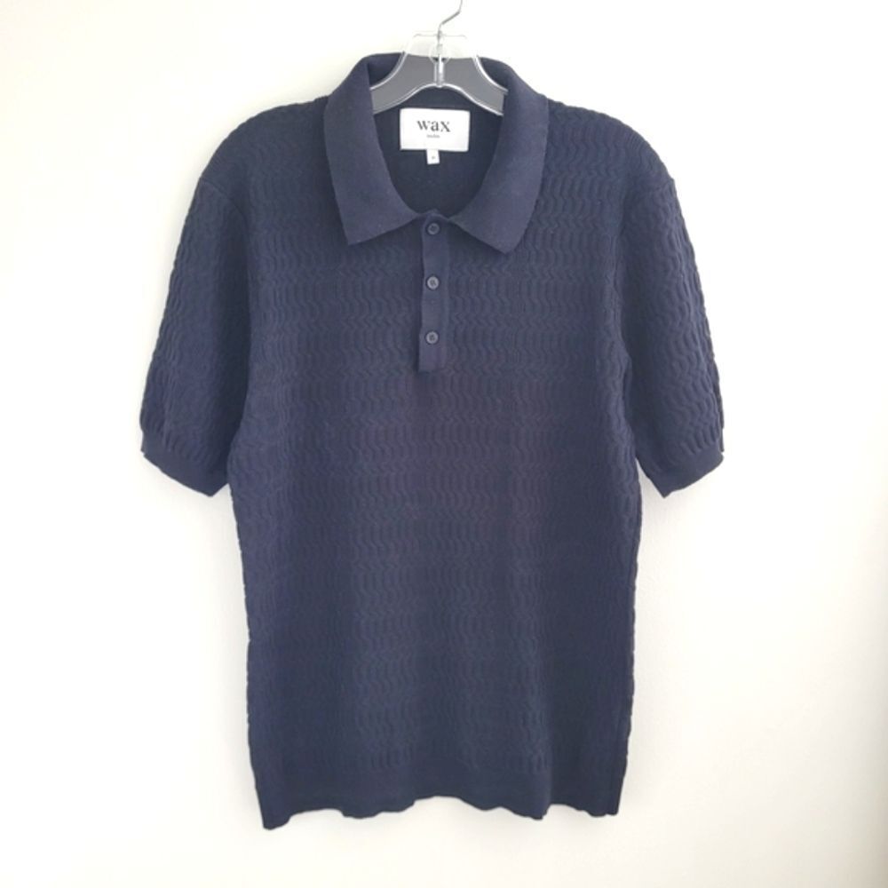 WAX LONDON organic cotton knit polo sweater